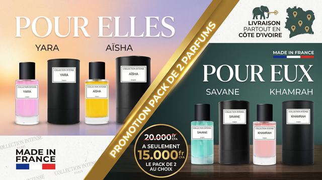 Pack de 2 parfum collection intense ( faites votre choix ! )